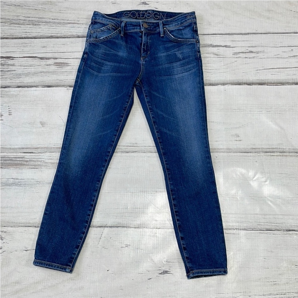 Goldsign Skinny Jeans Faded Blue Denim 28" Waist